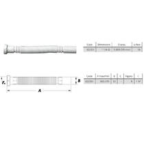 Гофра для сифона под раковину Devit 022331, 800-370 мм, 1/4X32, фото №2