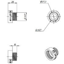 Подовжувач FADO Fitt Chrome UD10 хром 1/2