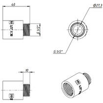 Подовжувач FADO Fitt Chrome UD30 хром 1/2