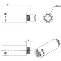 Подовжувач FADO Fitt Chrome UD70 хром 1/2