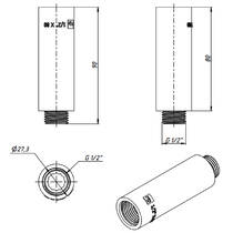 Подовжувач FADO Fitt Chrome UD80 хром 1/2