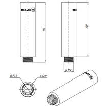 Подовжувач FADO Fitt Chrome UD100 хром 1/2