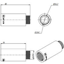 Подовжувач FADO Fitt Chrome UN70 хром 3/4