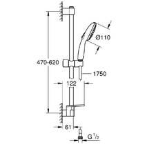 Душевой набор Grohe Tempesta 110 26917003 3 режима струи, хром, фото №4