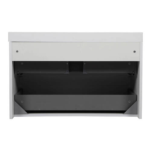 Тумба Аква Родос Акцент Люкс 18175 консольна білий матовий з раковиною Deep 90 см, фото 7