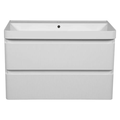 Тумба Аква Родос Акцент Люкс 18175 консольна білий матовий з раковиною Deep 90 см, фото 5
