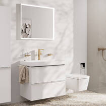 Змішувач для раковини Hansgrohe Tecturis E CoolStart EcoSmart+ 73060140 бронза матовий, фото №3