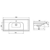 Раковина Аква Родос Frame Cerastyle АР000036694 100 см, фото №2