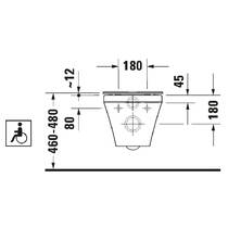 Унітаз підвісний Duravit DuraStyle 2559090000 безобідковий, білий глянець, фото №4