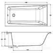 Ванна акриловая Cersanit Лорена 150x70 см с ножками, фото 3