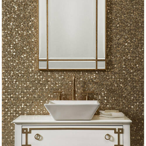 Мозаїка Mozaico De Lux V-Mos VHX-313 Metal Gold 30х30 см, фото 3