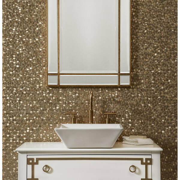 Мозаїка Mozaico De Lux V-Mos VHX-313 Metal Gold 30х30 см, фото 3