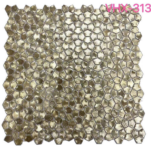 Мозаїка Mozaico De Lux V-Mos VHX-313 Metal Gold 30х30 см, фото 1