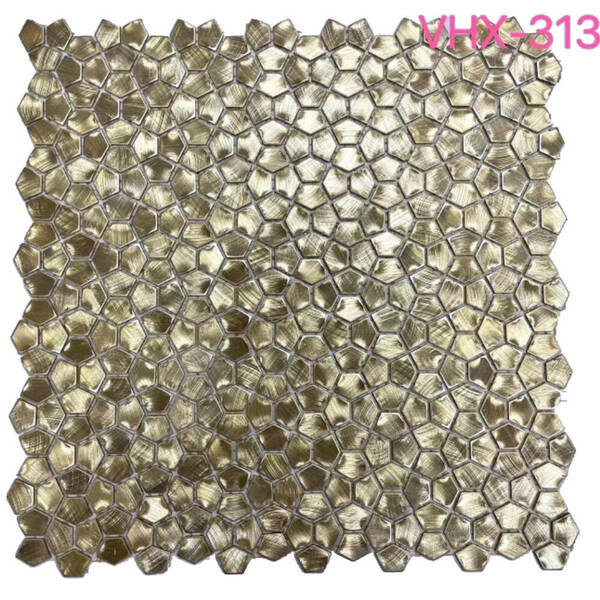 Мозаїка Mozaico De Lux V-Mos VHX-313 Metal Gold 30х30 см, фото 1