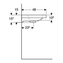 Раковина Geberit iCon Light 501.834.00.7 60 см білий глянець, фото №4