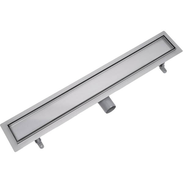 Душовий канал Devit Universal UN60220 60 см з нержавіючої сталі та низьким сифоном і накладкою, з горизонтальним виводом, хром, фото 1