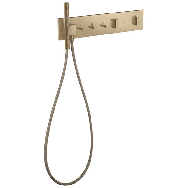 Смеситель скрытого монтажа Axor ShowerComposition 12572140 с термостатом, матовая бронза, фото 2