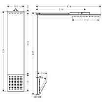 Душовий модуль Axor ShowerComposition 12593140 з верхнім та плечовим душем, матова бронза, фото №2
