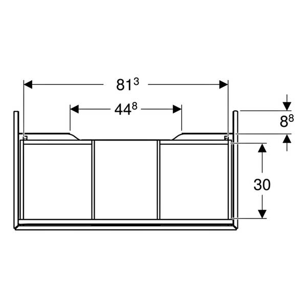 Тумба для раковины Geberit One 505.073.00.1 подвесная, белый глянец, фото 3