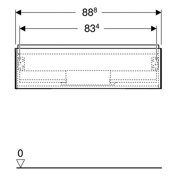 Тумба для раковины Geberit One 505.073.00.1 подвесная, белый глянец, фото 4