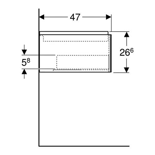 Тумба для раковины Geberit One 505.073.00.1 подвесная, белый глянец, фото 5