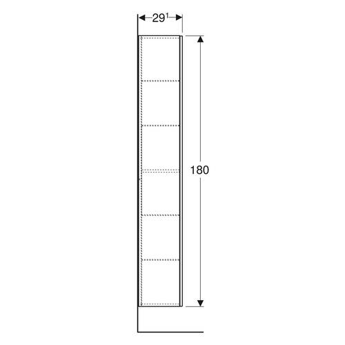 Пенал Geberit 502.316.01.1 подвесной 36 см белый глянец, фото 4