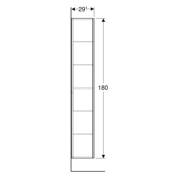 Пенал Geberit 502.316.01.1 подвесной 36 см белый глянец, фото 4