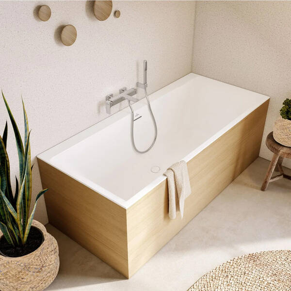 Ванна кварилова Villeroy&Boch Subway 3.0 UBQ180SBW2DV-RW 180х80 см з ніжками, білий матовий, фото 7