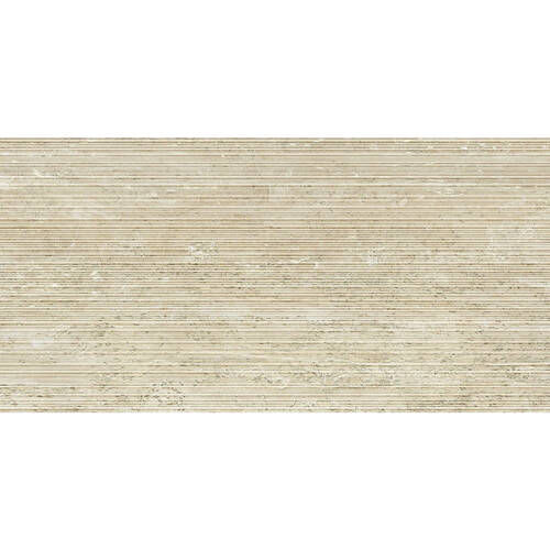 Керамогранит Italgraniti I Travertini TR03BAR Beige Vein Cut Ribbed Sq. 60x120 см, фото 2
