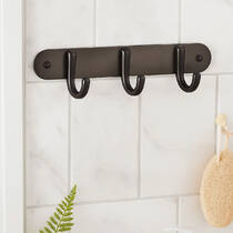 Планка з гачками Аква Родос Gloria Gun Metal 8055 3 гачки, графіт матовий, фото №4