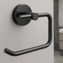 Держатель для туалетной бумаги Аква Родос Gloria Gun Metal 8116 без крышки, графит матовый, фото №4