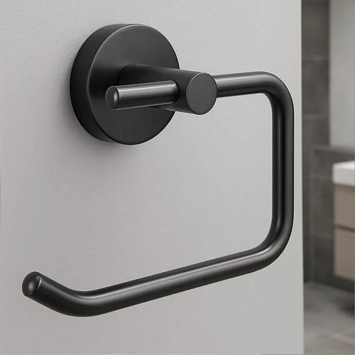 Тримач для туалетного паперу Аква Родос Gloria Gun Metal 8116 без кришки, графіт матовий, фото 4