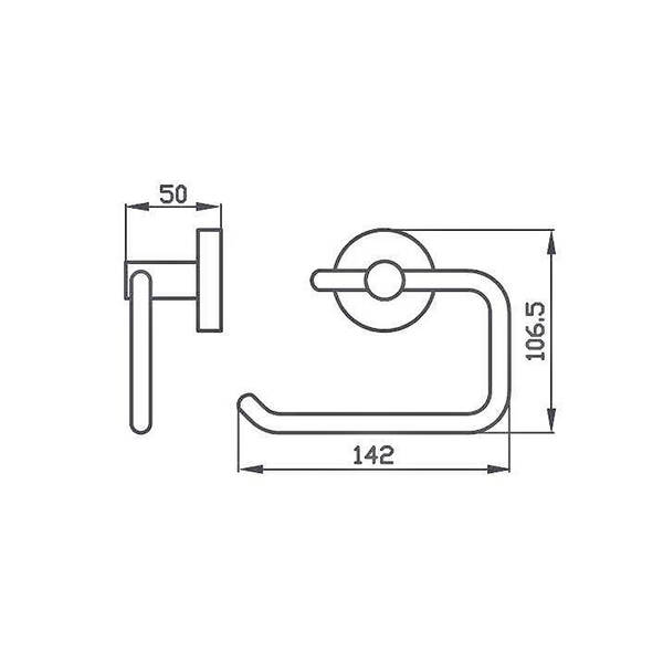 Тримач для туалетного паперу Аква Родос Gloria Gun Metal 8116 без кришки, графіт матовий, фото 3