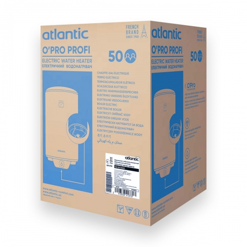 841372 Водонагрівач побутовий електричний Atlantic OPRO PROFI VM 050 D400S (1500W) (1 сорт)