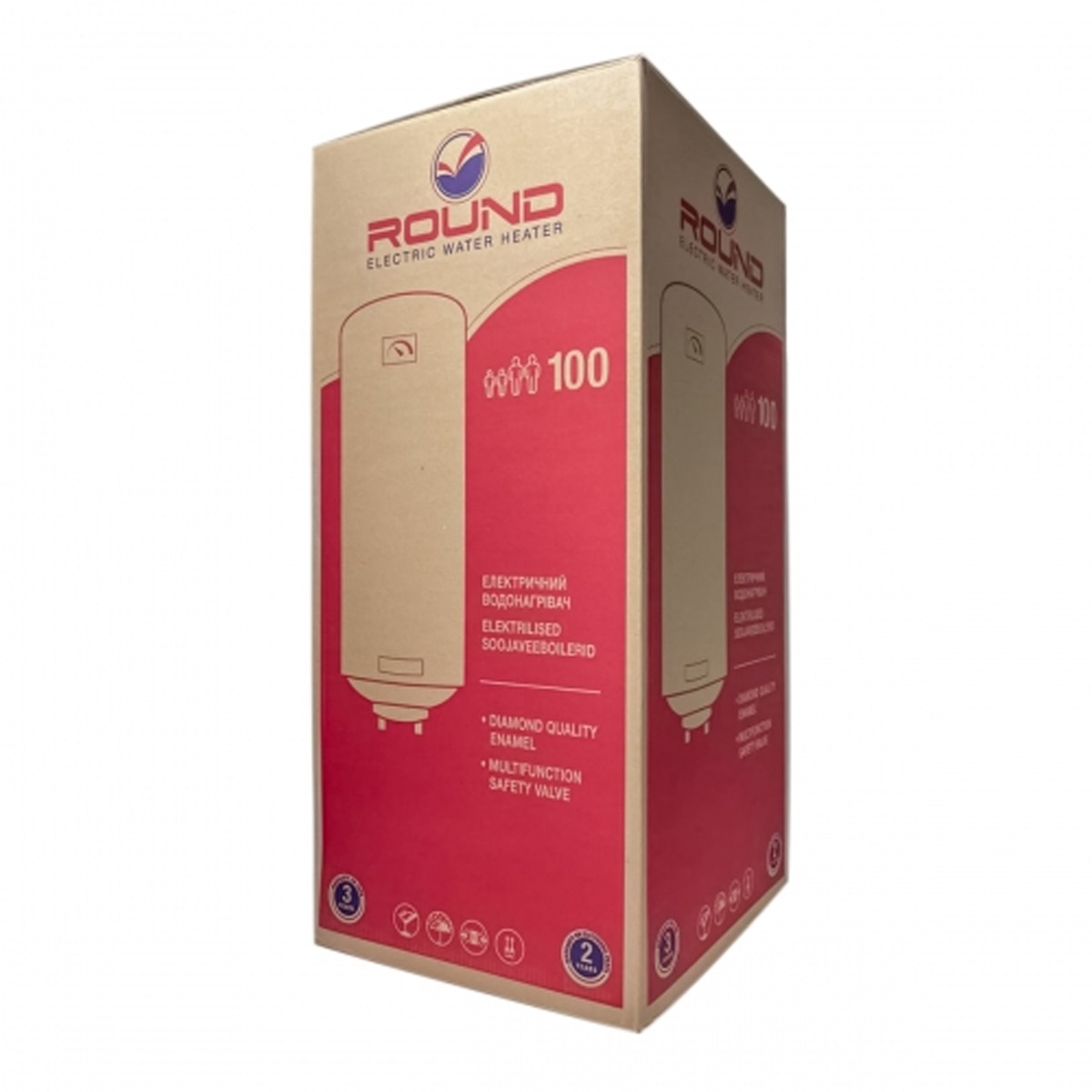961293 Водонагрівач побутовий електричний ROUND VMR 100 (1500W) (1 сорт)