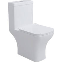 Кришка для унітаза-компакта Primera Basic soft-close, білий глянець, фото №2