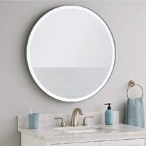 Дзеркало Аква Родос Lorenzo 27302 з LED-підсвічуванням 1000х1000 мм чорний, фото №1