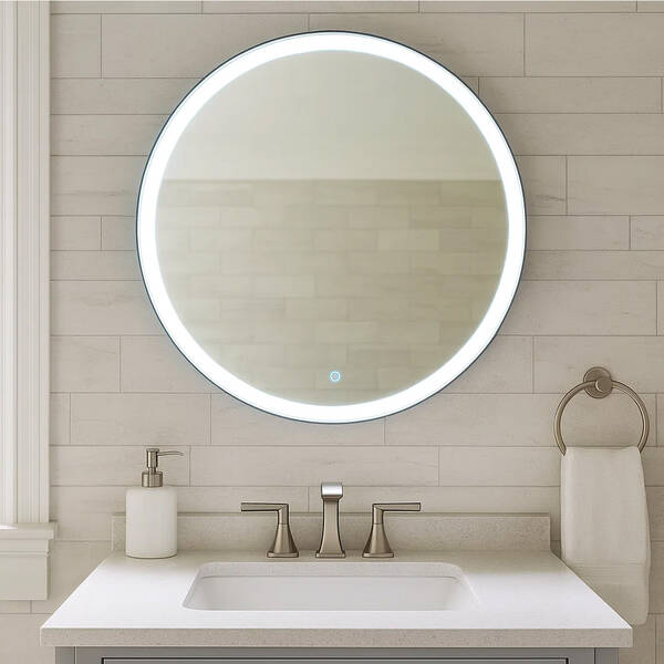 Зеркало Аква Родос Lorenzo 27302 с LED-подсветкой 1000х1000 мм черный, фото 7