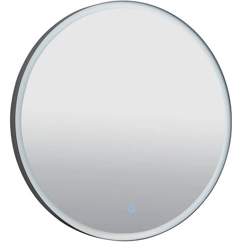 Зеркало Аква Родос Lorenzo 27302 с LED-подсветкой 1000х1000 мм черный, фото 3