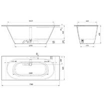 Ванна зі штучного каменю PAA Deco Shape RE VADESHRE/00 175х82,5 см, білий матовий, фото №3