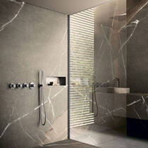 Смеситель скрытого монтажа с термостатом для душа Paffoni Modular Box MDE019CR хром, фото №6