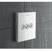 Переключатель потоков скрытого монтажа для душа Hansgrohe ShowerSelec t15764140 на 3 потребителя, бронза, фото №3