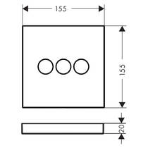 Переключатель потоков скрытого монтажа для душа Hansgrohe ShowerSelec t15764140 на 3 потребителя, бронза, фото №2