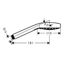 Ручной душ Hansgrohe Croma E 1jet 26814990 золото полированный, фото №2
