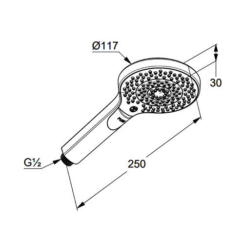 Ручний душ Kludi Dive 6983039-00 чорний матовий, фото 2