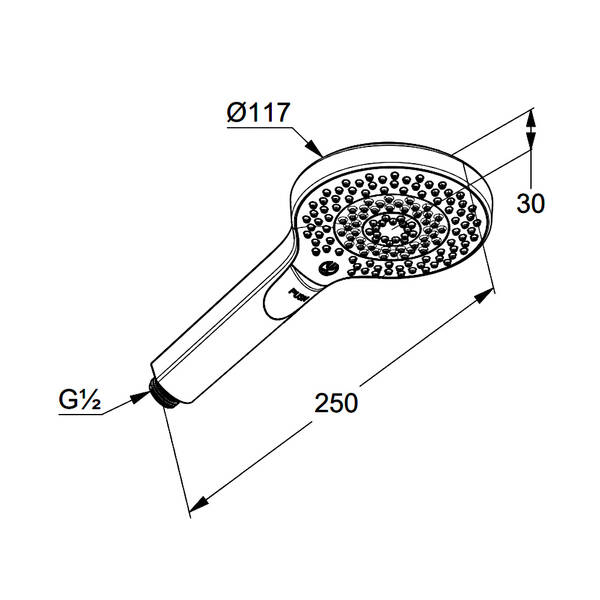 Ручний душ Kludi Dive 6983039-00 чорний матовий, фото 2