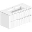 Тумба Devit Style 442100W 100 см з раковиною, біла, фото 1