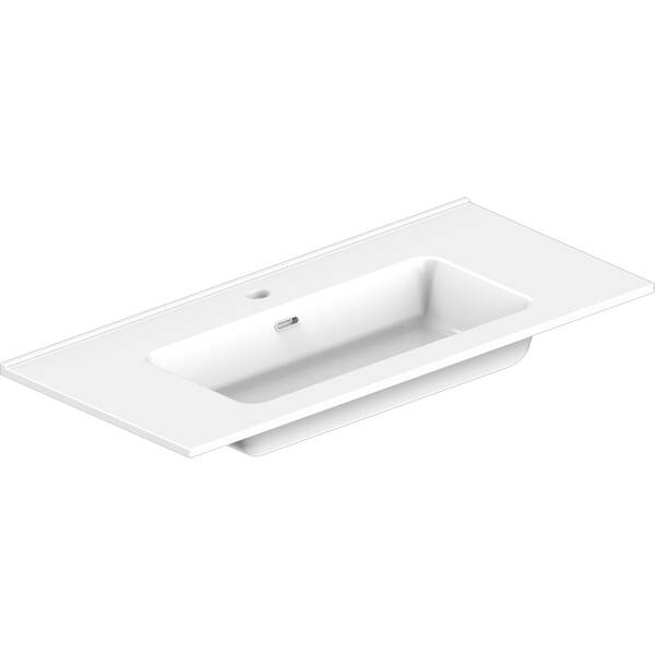 Тумба Devit Style 442100W 100 см з раковиною, біла, фото 2