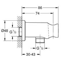 Шланговое подключение Grohe Rainshower 26658DC0 с держателем для душа, суперсталь, фото №4