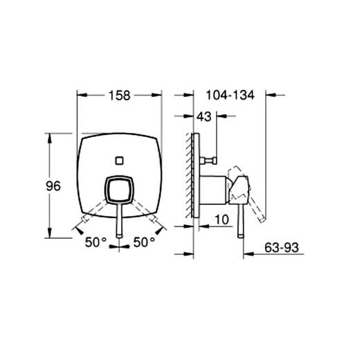 Змішувач прихованого монтажу для ванни Grohe Grandera 24260IG0 хром/золото, фото 2